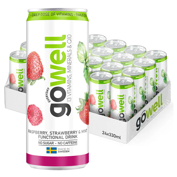 Gowell Jordgubb/Hallon/Mynta 33cl x 24st