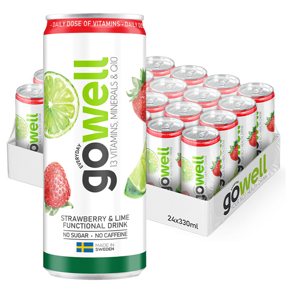 Gowell Jordgubb/Lime 33cl x 24st