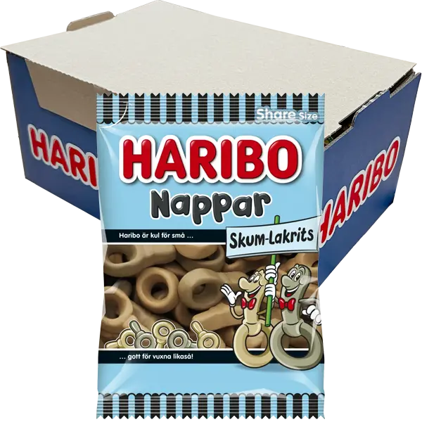 Haribo Nappar Skum Lakrits 120g x 10st