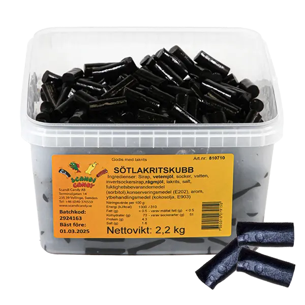 SÖTLAKRITSKUBB/BIT SCANDY - 2,2 kg