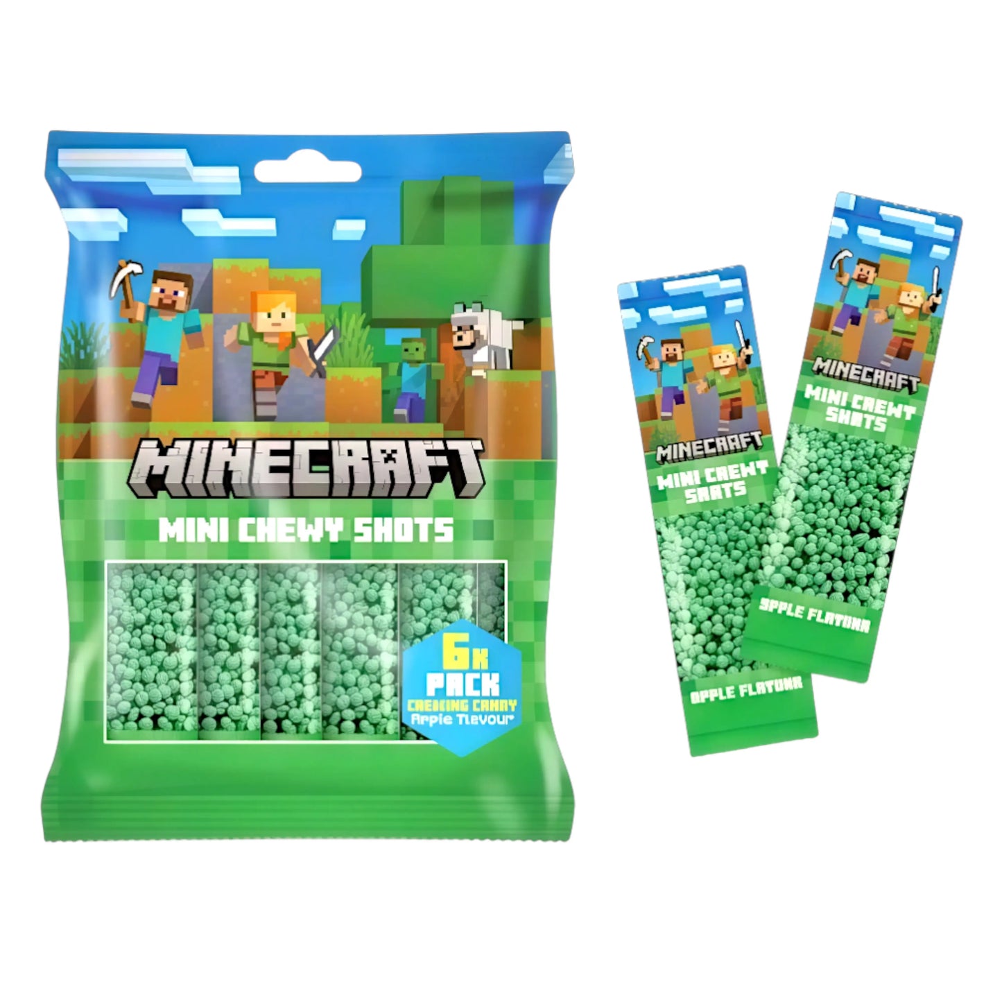 Minecraft Godis Mini Chewy Shots 6-pack x 15g (90g)
