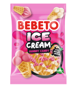 Bebeto Ice Cream Jelly Storpack 12 påsar x 80 g