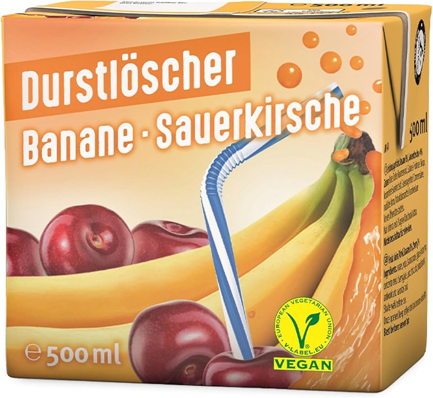 Durstlöscher Banan-Körsbär 500ml