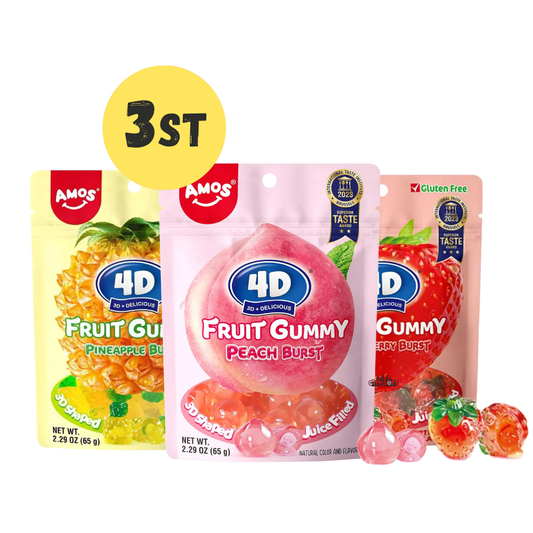 Amos 4D Fruit Gummy Mix 3st x 65g