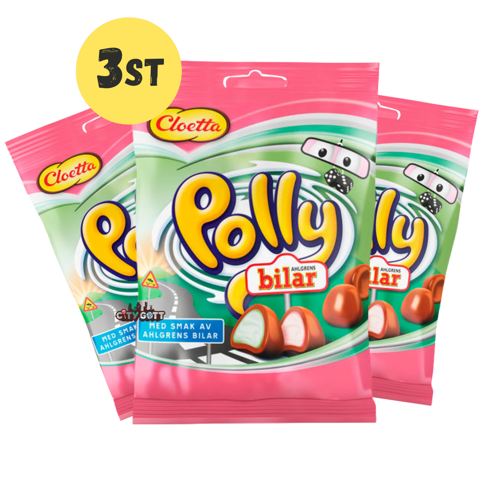 Polly Ahlgrens Biler 100g x 3stk