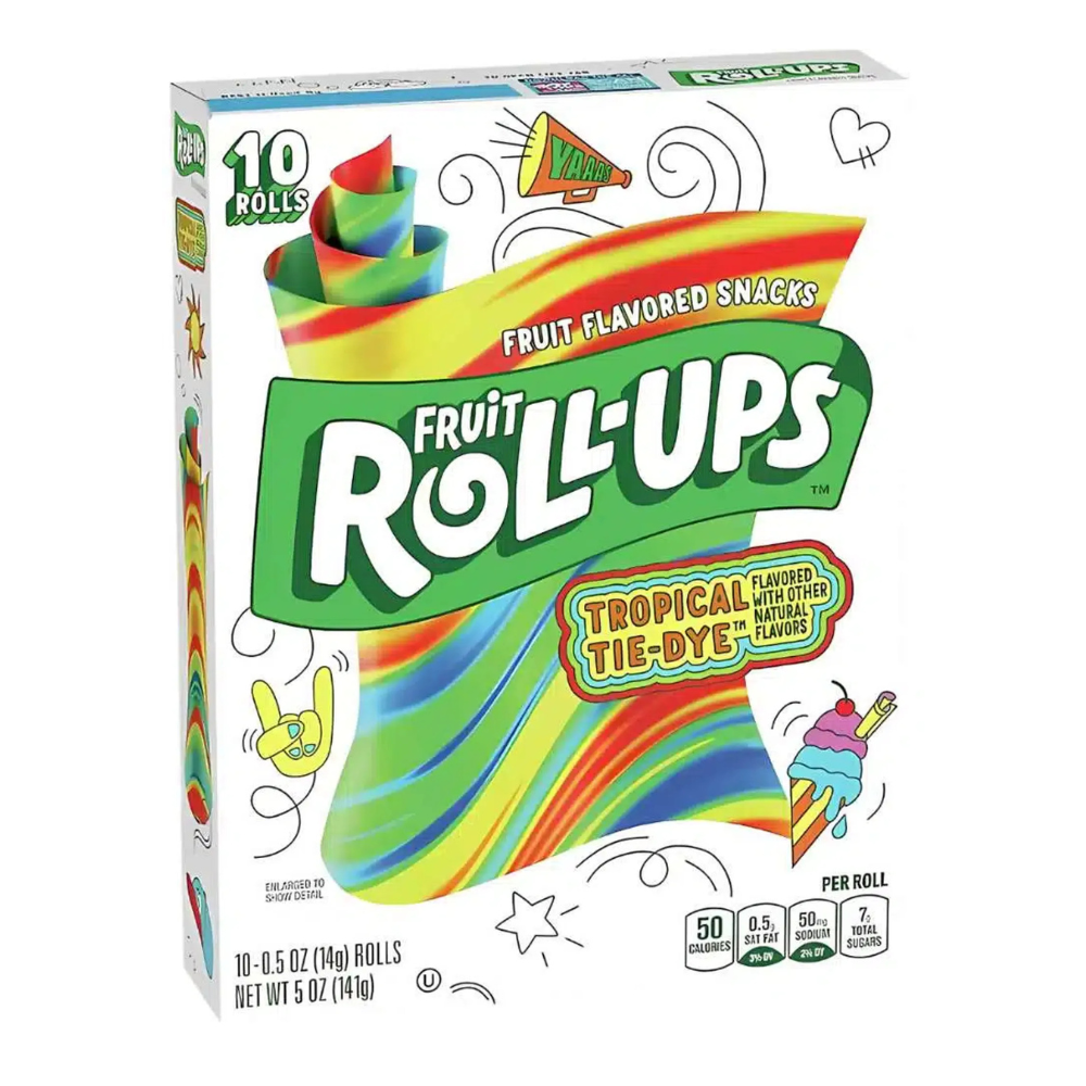 Fruit Roll Ups Tropical Tie-Dye 10-pack 141g