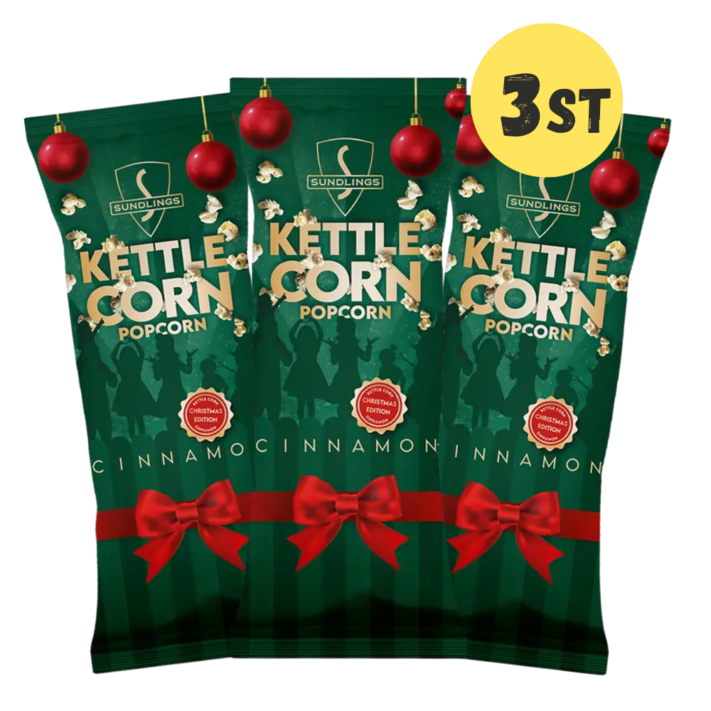 Sundlings Kettle Corn Cinnamon Popcorn 100g 3st x 100g