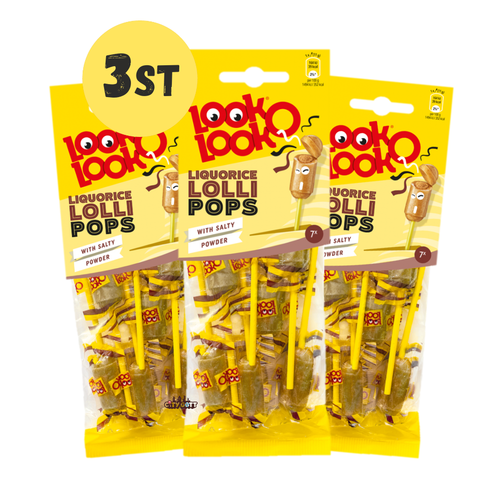 LIQUORICE LOLLIPOPS LOOK O LOOK 3st x 70g