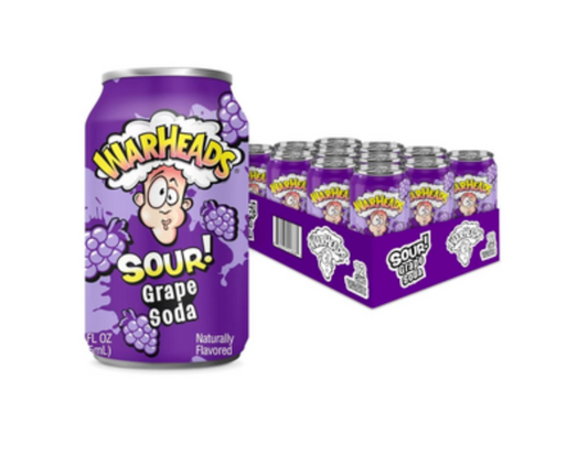 WARHEADS SOUR SODA GRAPE 355ml x 12st