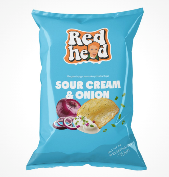 Redhead rømme- og løkchips 150 g