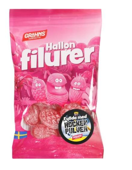 Grahns Hallonfilurer med Pulver Storpack 70g x 20st
