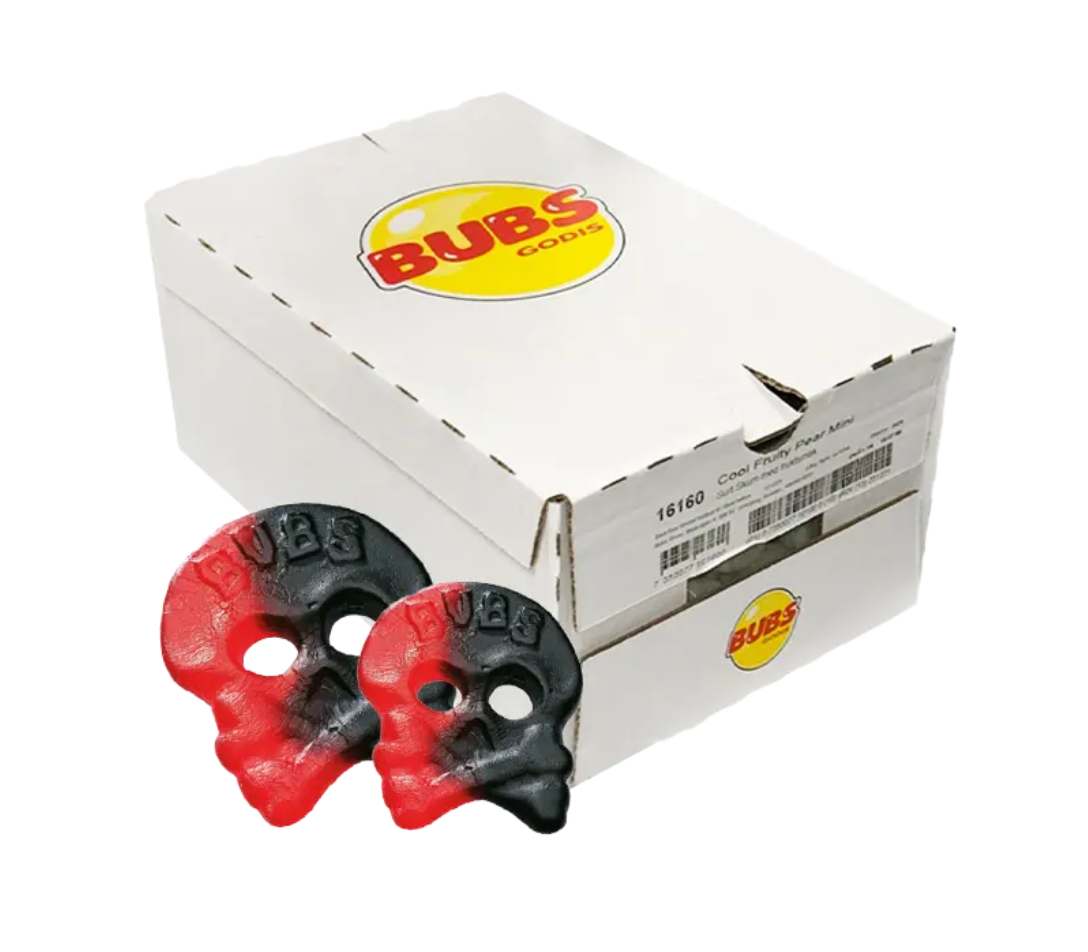 Bubs Bringebær/lakrisskalle 4kg
