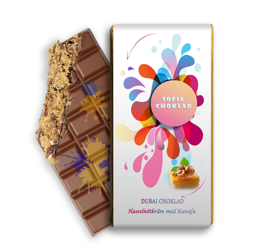 Dubai Choklad HasselnötskrÀm med Kunafa