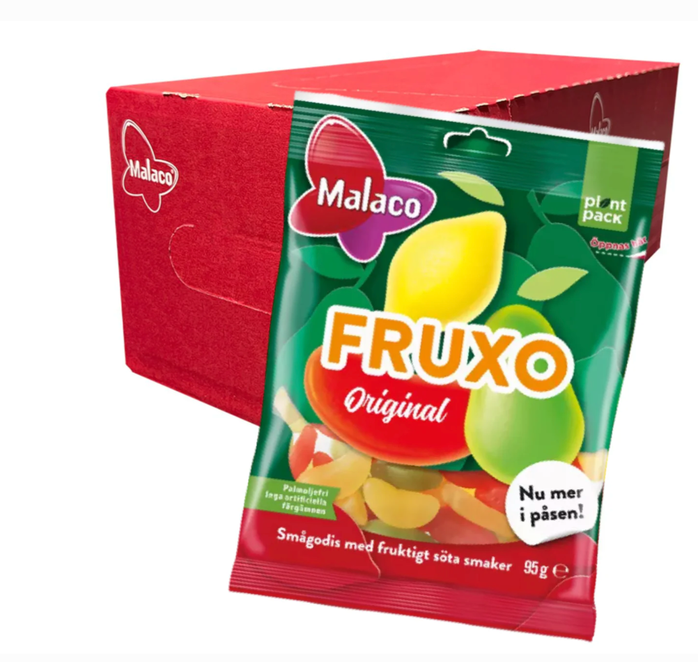 Malaco Fruxo 95g x 28 stk