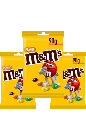 M&M's Peanøtter 90g 3 stk