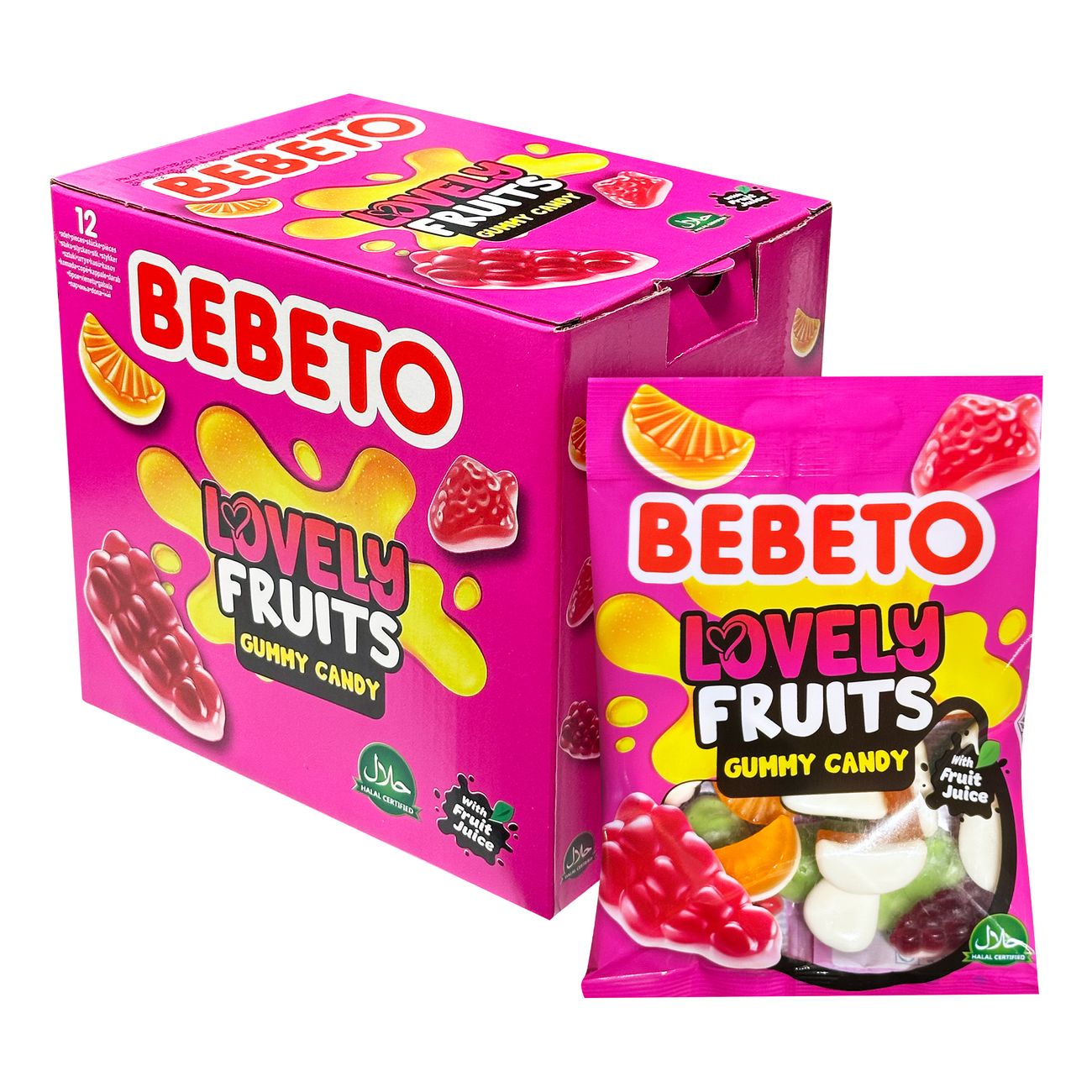Bebeto Lovely Fruit Storpack 12 påsar x 80 g