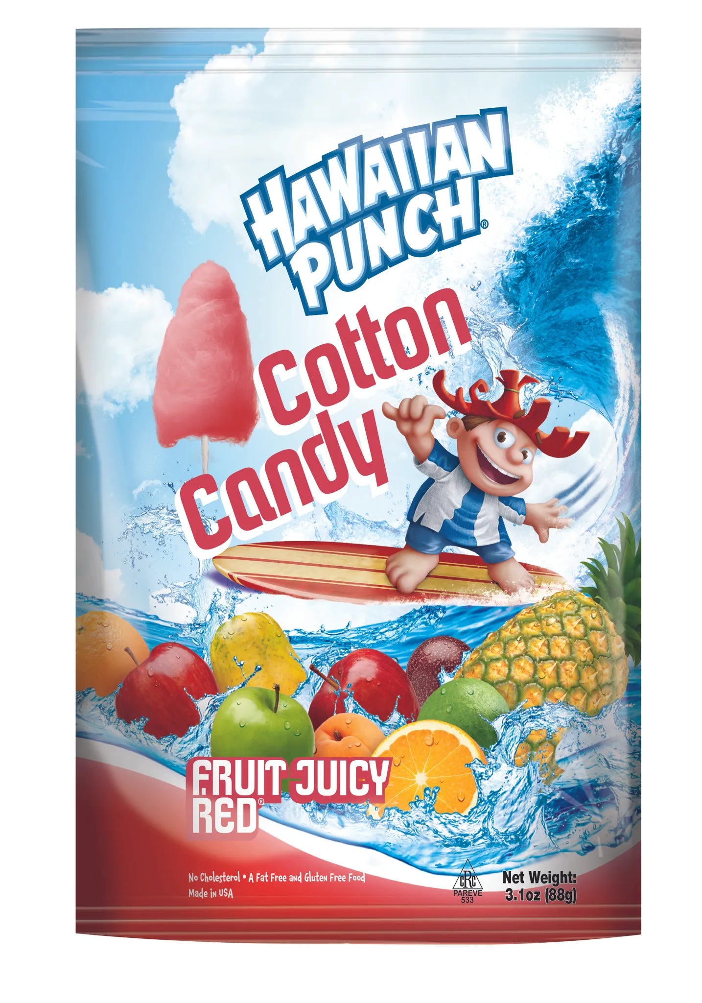 Hawaiian Punch Frukt Rød Sukkerspinn 12 x 88 g