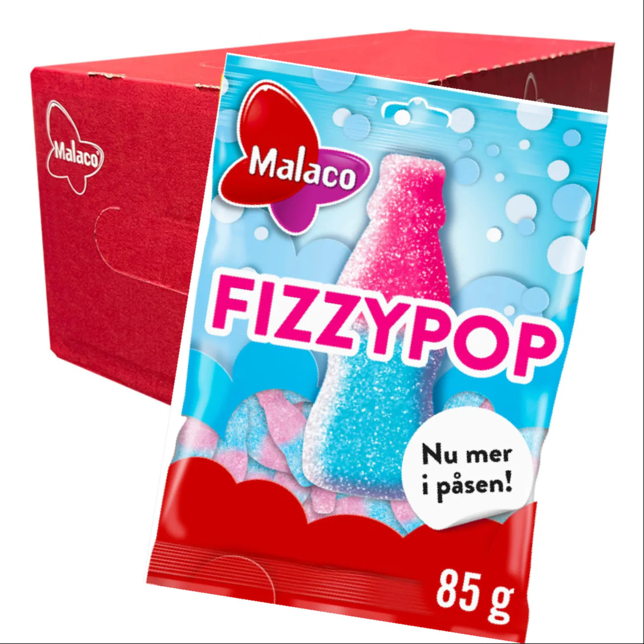 Malaco Fizzypop 85g x 28st