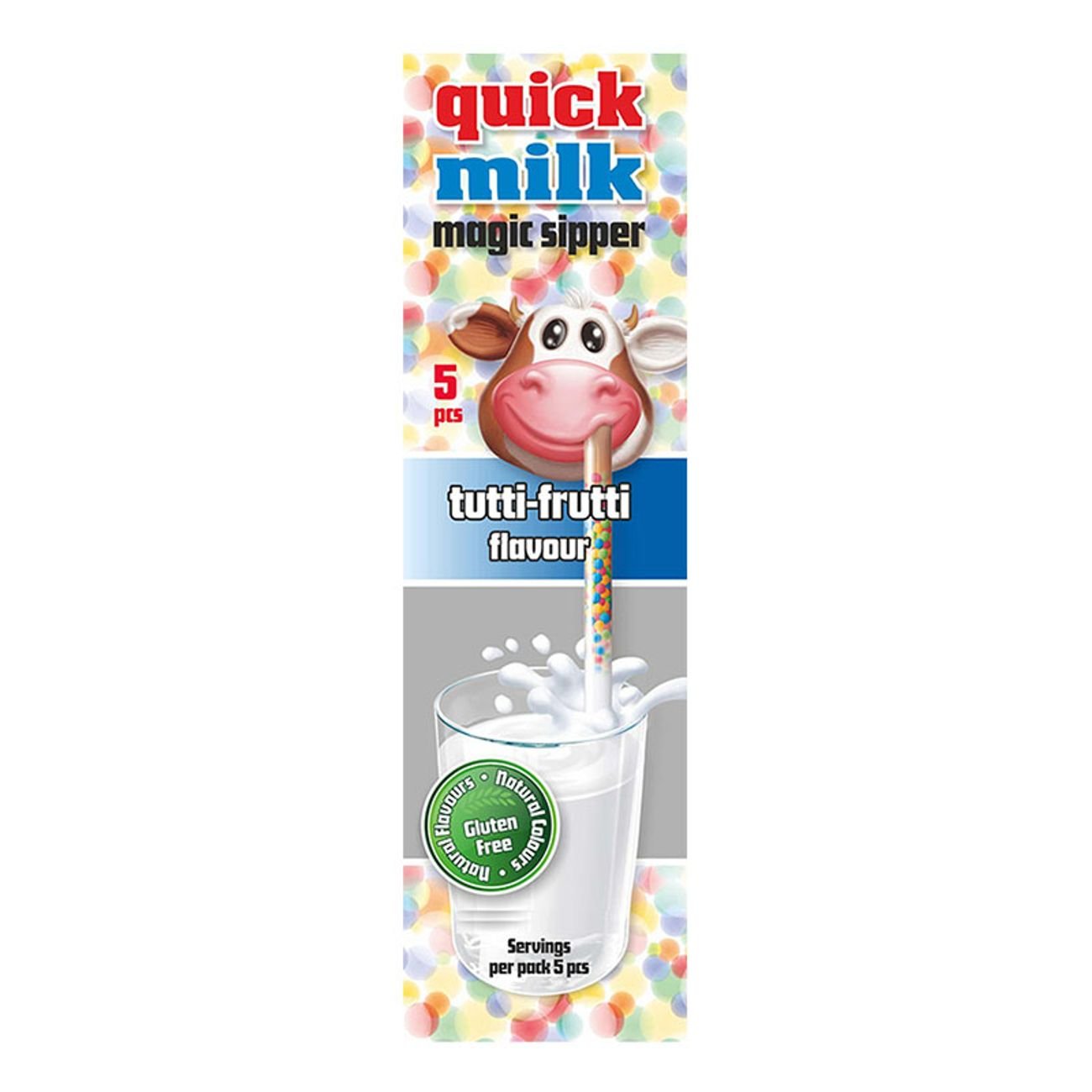 Quick Milk Sugrör Tutti-Frutti 5-pack