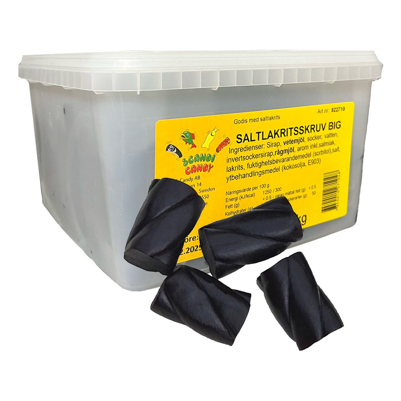 Salt lakrisskrue 2 kg