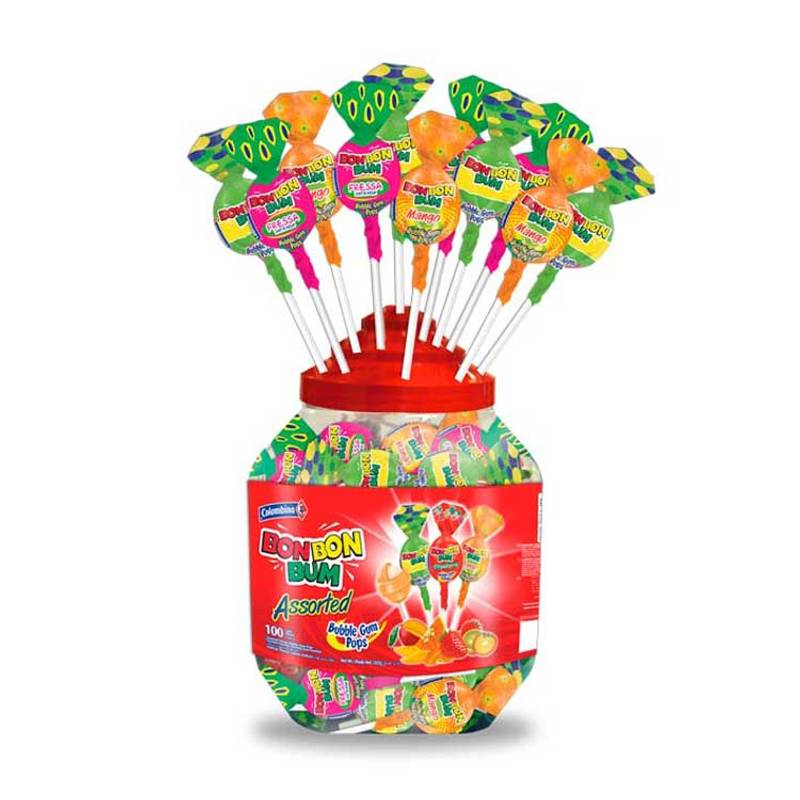 Bon Bon Bum Assorted Jar klubbor 100-pack 1700g