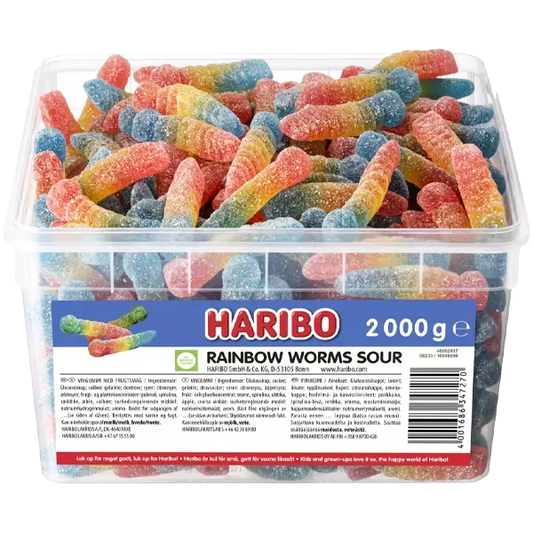 Haribo Rainbow Worms Sour 2kg