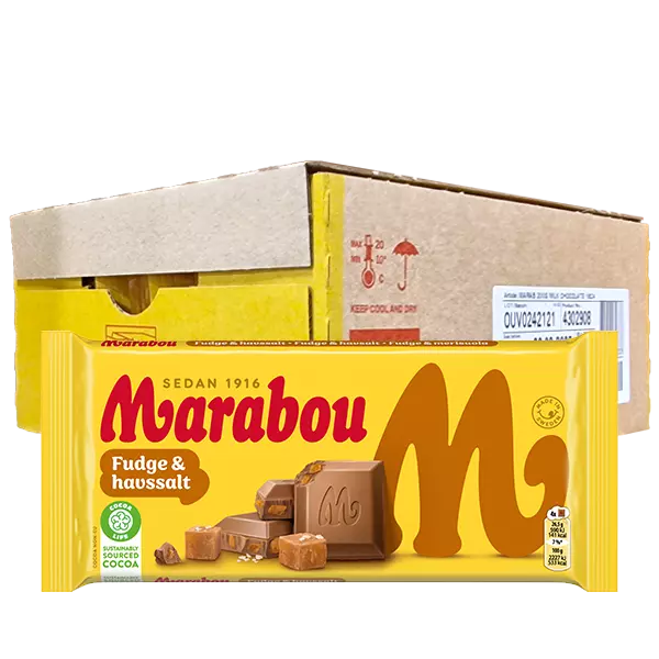 Marabou Fudge & Havssalt 185g 16st
