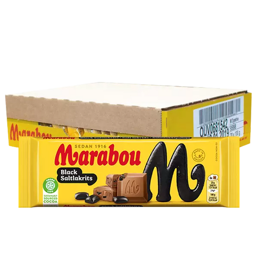 Marabou Black Saltlakrits 100g x 24st