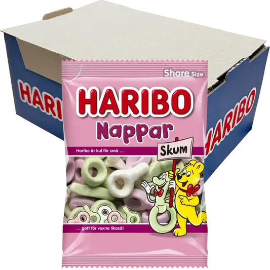 Haribo Nappar Skum 120g x 12st