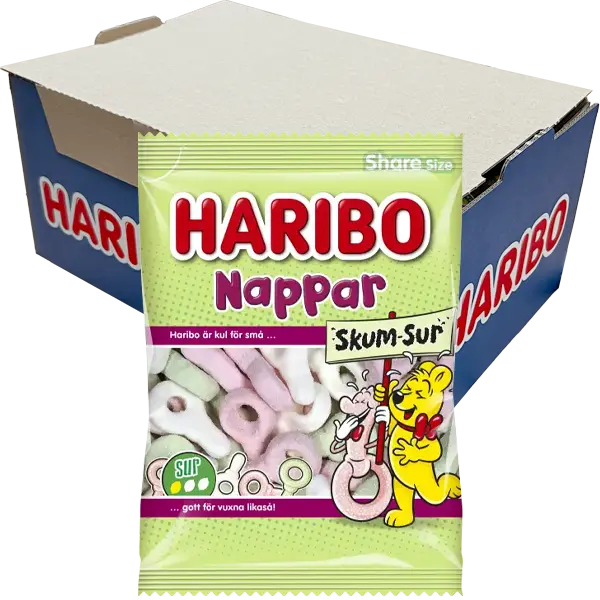 Haribo Sura Nappar Skum 120g x 12st