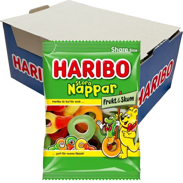 Haribo Nappar Frukt & Skum 170g x 12st