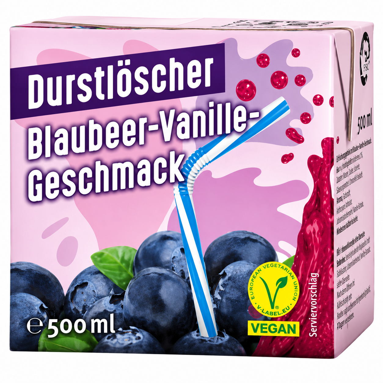 Durstlöscher Blåbär & Vanilj 500ml