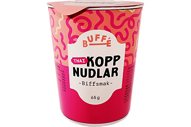 Thai Cup Noodles med oksesmak 24 stk x 65 g 