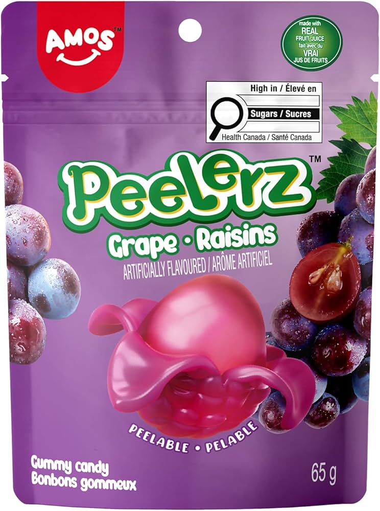 Amos Peelerz Peelable Gummy Grape 65g
