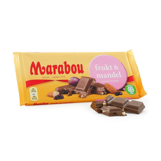 MARABOU FRUKT & MANDEL 200G