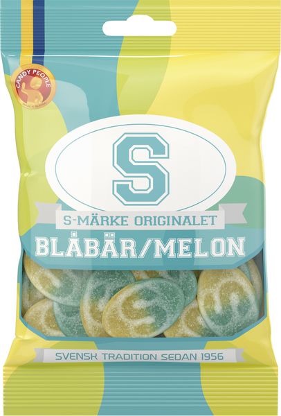 S-MÄRKE BLÅBÄR/MELON 80G X 18st