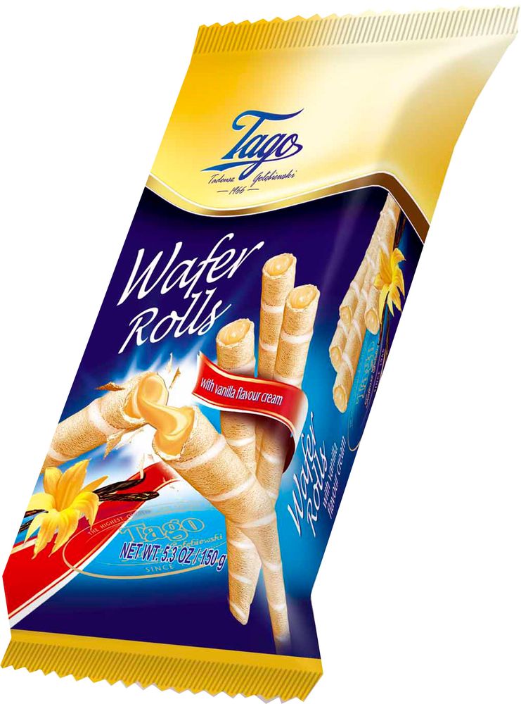WALFER ROLL VANILJ TAGO 150G