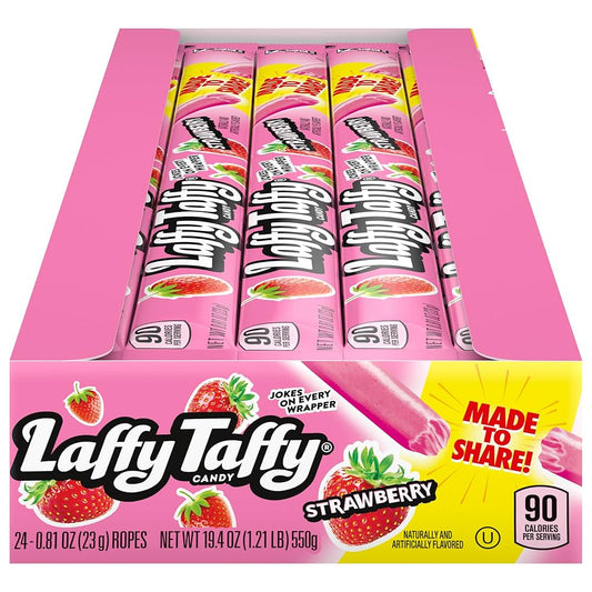 Wonka Laffy Taffy Strawberry 24st x 23g