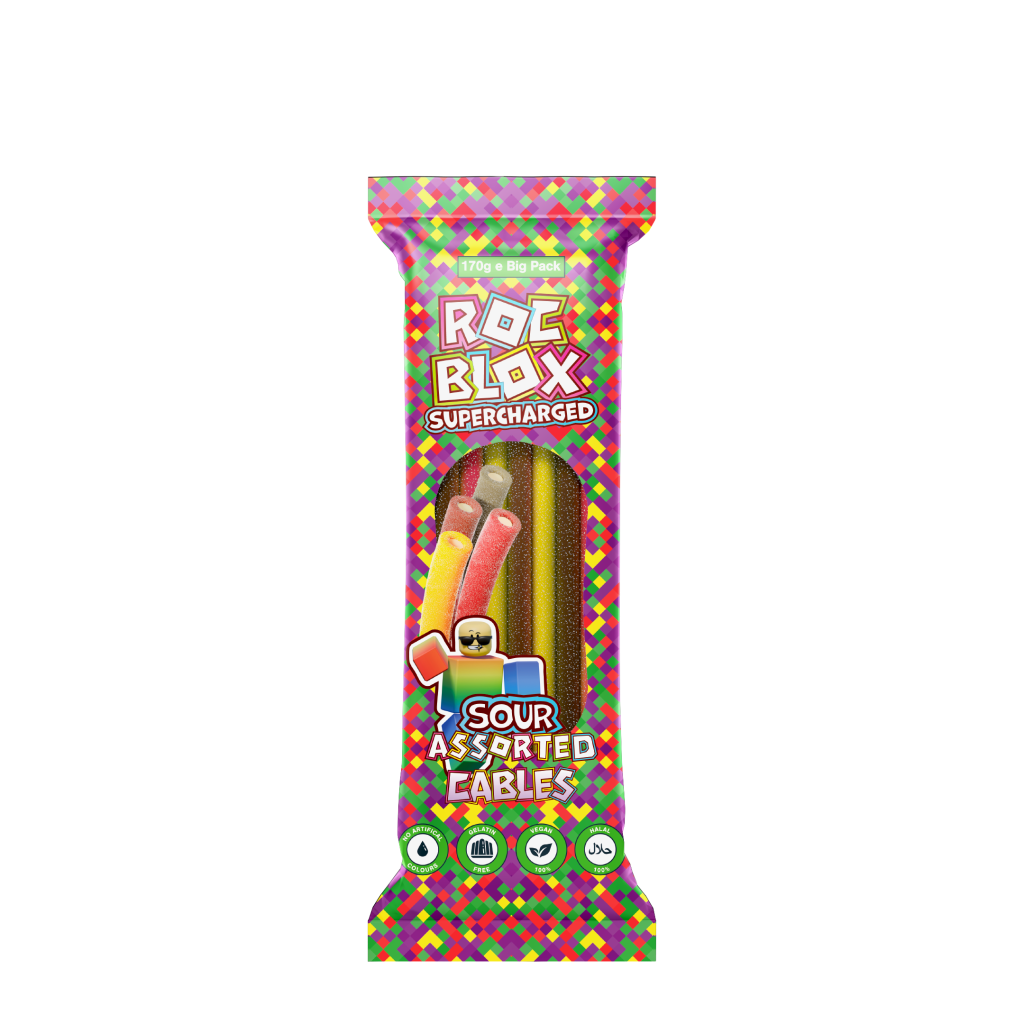 Amos 4D Fruktgummi Fersken Burst 65g