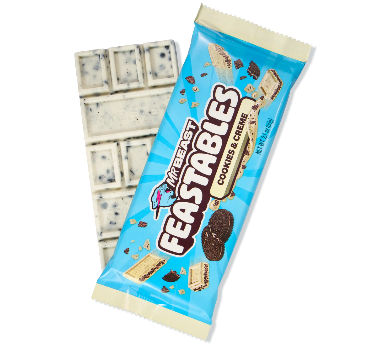 Mr. Beast Feastables Cookies &amp; Creme Bar 60g