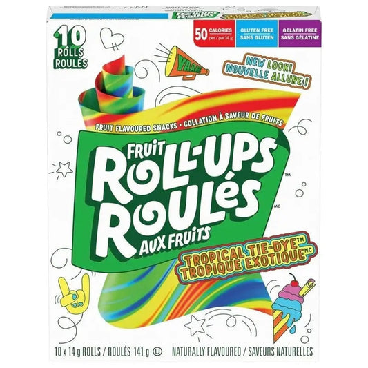 Fruit Roll-Ups Tropical Tie-Dye 10-pack