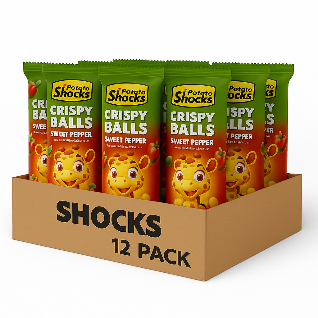 Shocks Crispy Balls Sweet Pepper 20g 12st pack
