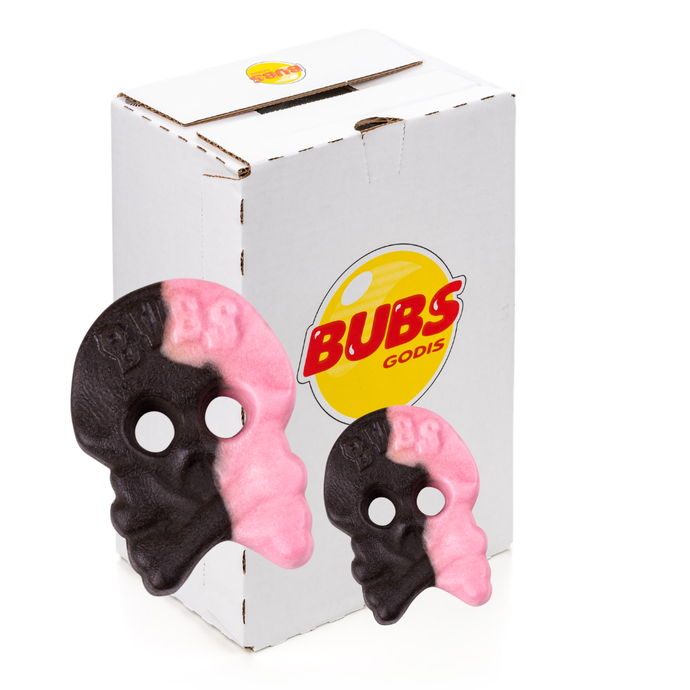Bubs Hallonlakritsskalle Skum 2.8kg