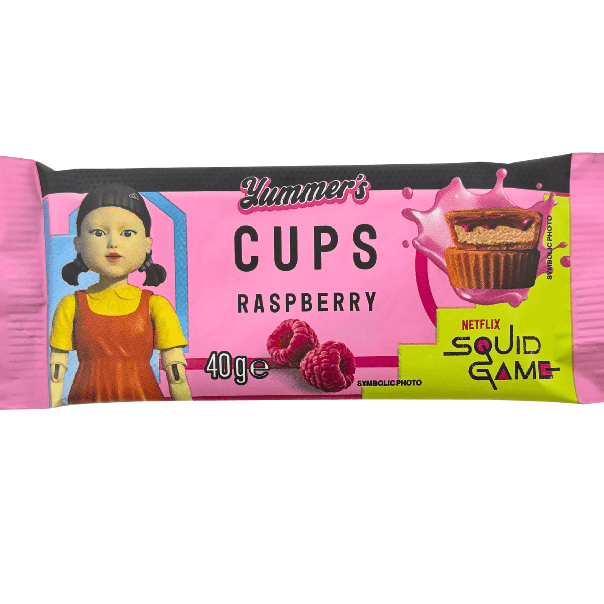 Squid Game Milk Chocolate Cups Peanut Butter & Raspberry 40g