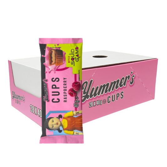 Squid Game Milk Chocolate Peanut Butter/Raspberry Cups 28st x 40g