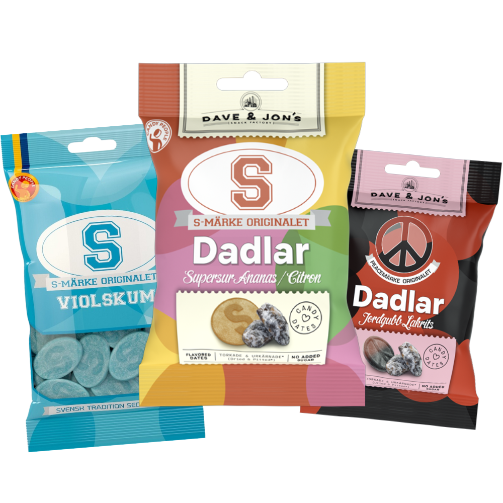 S-märke Mixpack 3st