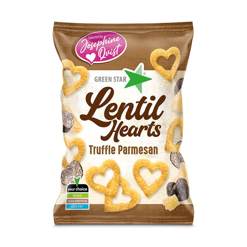 Green Star Lentil Hearts Tryffel & Parmesan 100g