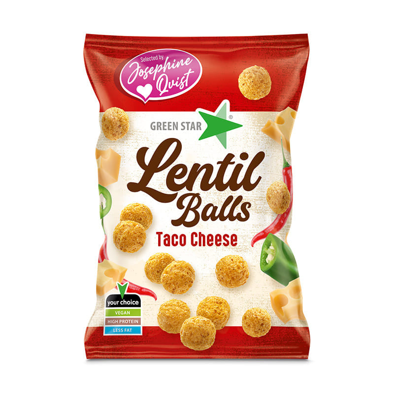 Green Star Lentil Balls Taco Cheese 100g