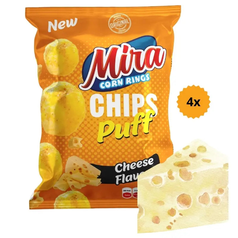 Mira Chips Puff Cheese 4 x 30g