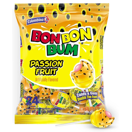 BonBon Bum Passion Fruit Klubbor 408g (24 st)